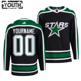 Dallas Stars Trikot Custom Adidas 2022-23 Schwarz Reverse Retro 2.0 Authentic - Kinder